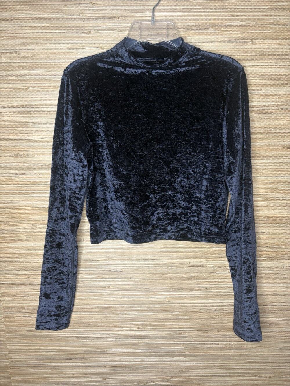 Lululemon All Aligned Mock Neck Long Sleeve Top Blue Sz 10